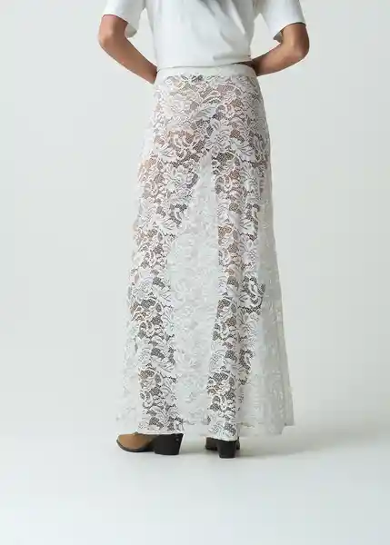 Falda Blondi Mujer Crudo Marfil Claro Talla M 442G386 Naf Naf