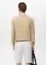 Jersey Avena Beige Talla S Hombre Mango