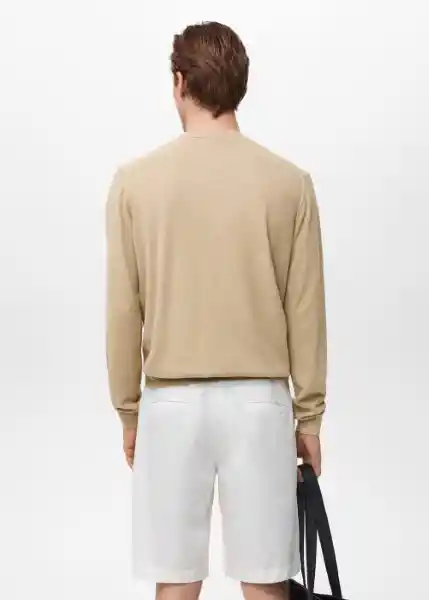 Jersey Avena Beige Talla S Hombre Mango