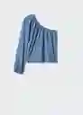 Camiseta Off Azul Talla 19 Mango Teen Girl Mango
