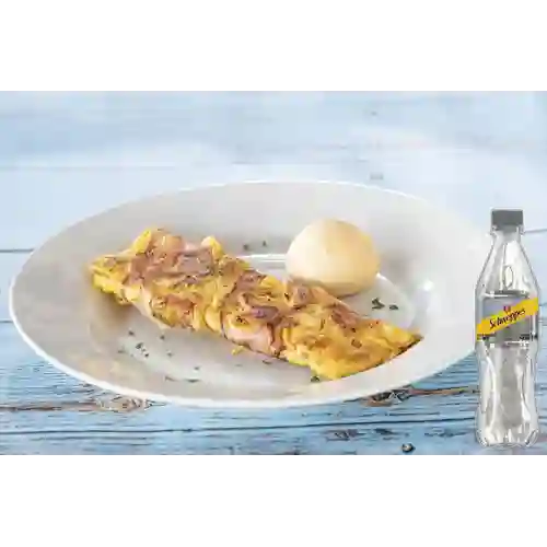 Combo Omelette Zamba + Soda Schweppes Botella X 400 ml