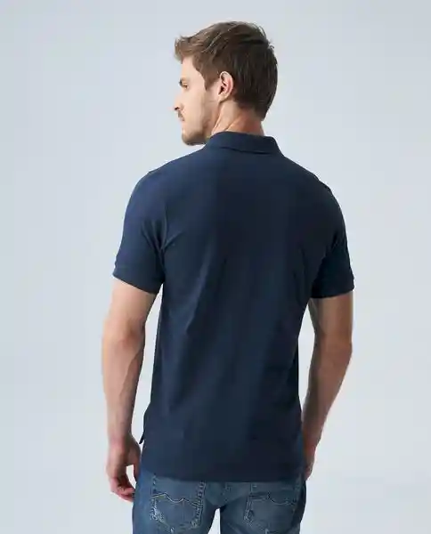 Polo Muscle M/c Azul Oscuro Talla M Hombre Chevignon