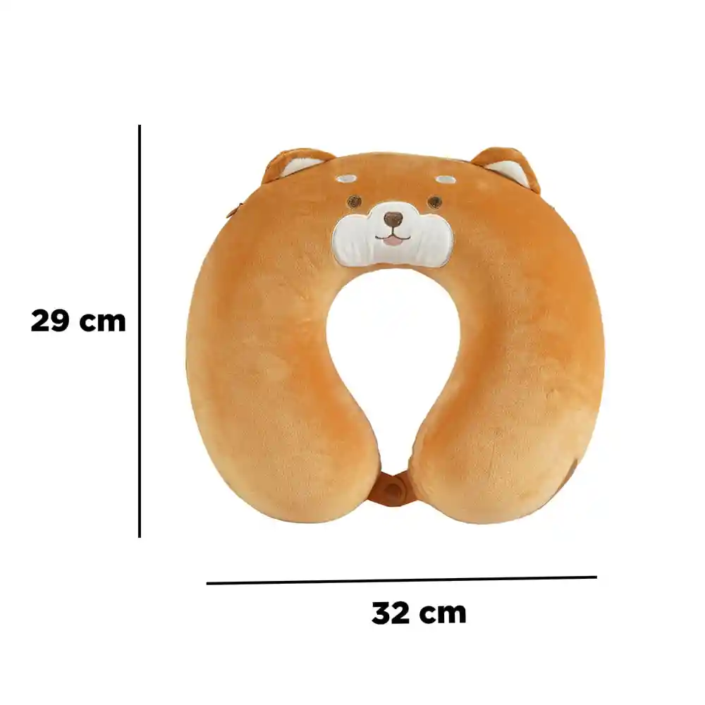 Miniso Almohada Para Viaje de Espuma Mediana Café