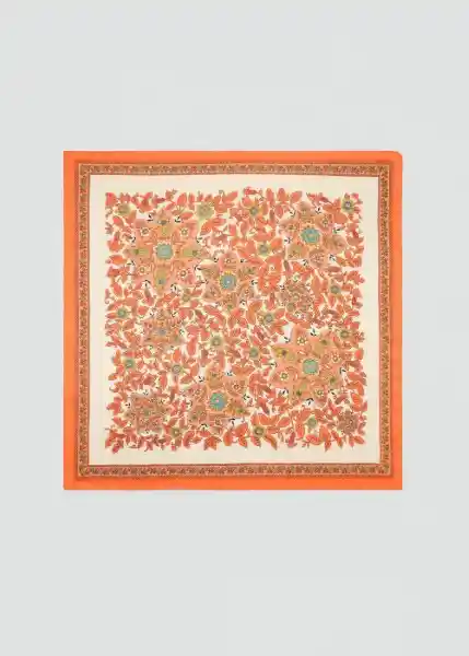Pañuelo Tapiz Naranja Talla 99 Mujer Mango