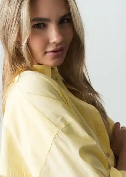 Camisa Nani Mujer Amarillo Creme Claro T S 012G386 Naf Naf
