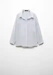 Camisa Zaro Celeste Talla M Mujer Mango
