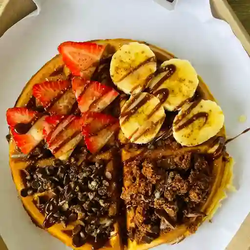 Waffle brownie oreo fresa banano