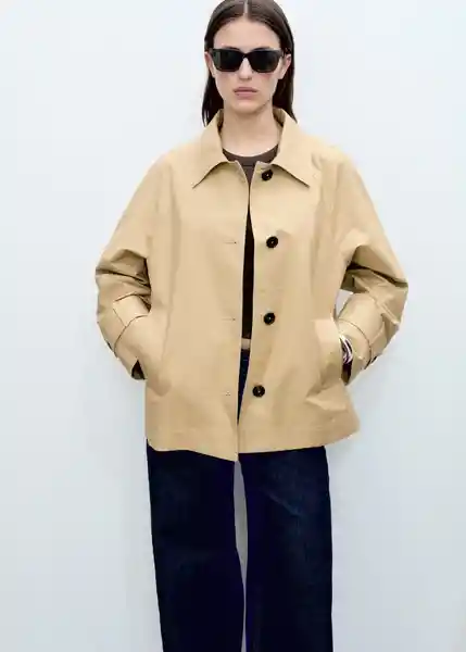 Abrigo Parka Tropic Camel Talla S Mujer Mango