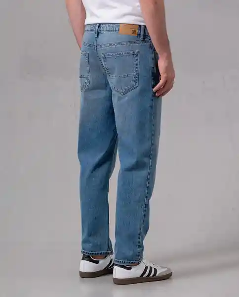 Jean Staight Hombre Azul Empolvado Medio T 32 90168 Rifle