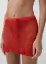 Falda Rose Rojo Talla M Mujer Mango