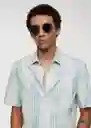 Camisa Samui-H Verde Talla M Hombre Mango
