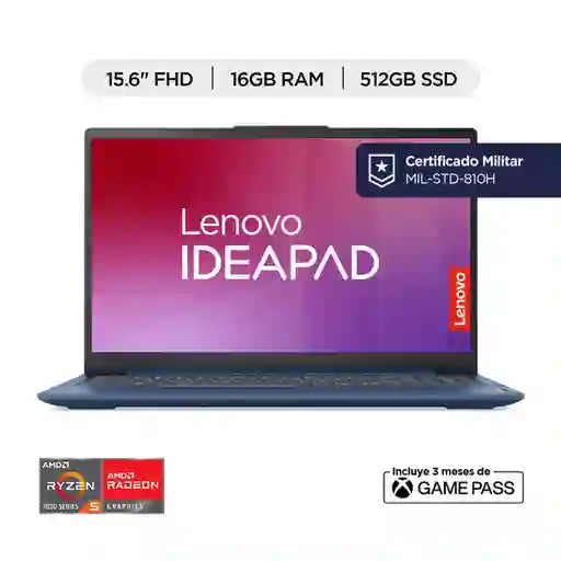Lenovo Portátil pc Sl3 R5 16Gb 512Gb 15.6'' Pulgadas