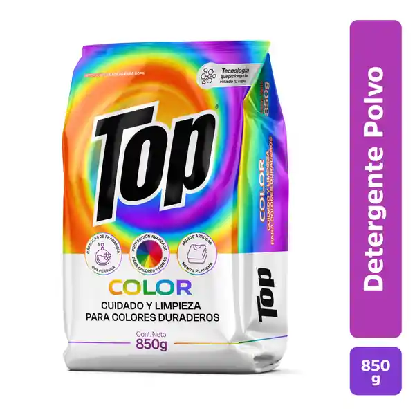 Top Color Detergente en Polvo 850 g