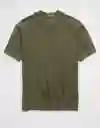 Suéter Hombre Tejido Verde Talla: SMALL 2007309 American Eagle