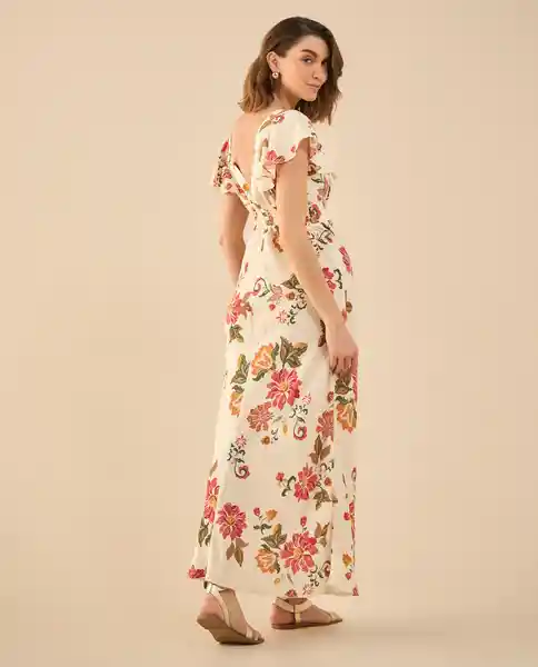 Vestido Crudo Nardo Claro Talla L 492G002 Esprit