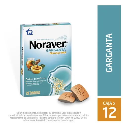 Noraver Benzocaína (10 mg) / Cetilpiridino (1.4 mg)