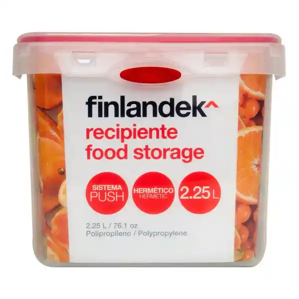 Recipiente Borde Rojo de 2.25 L 821 Finlandek