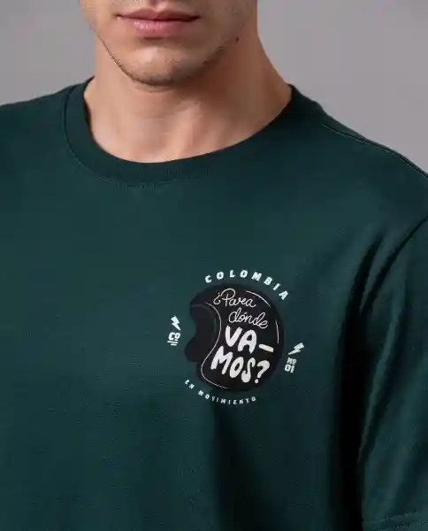 Camiseta Akt Hombre Verde Ocote Ultraoscuro Talla XL 96788 Rifle