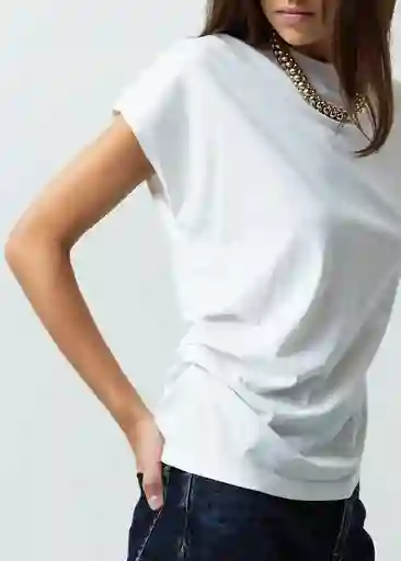 Camiseta Mujer Crudo Puro Claro Talla S 502G004 Naf Naf