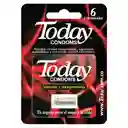 Today Condones Lubricado y con Espermicida 6 UND