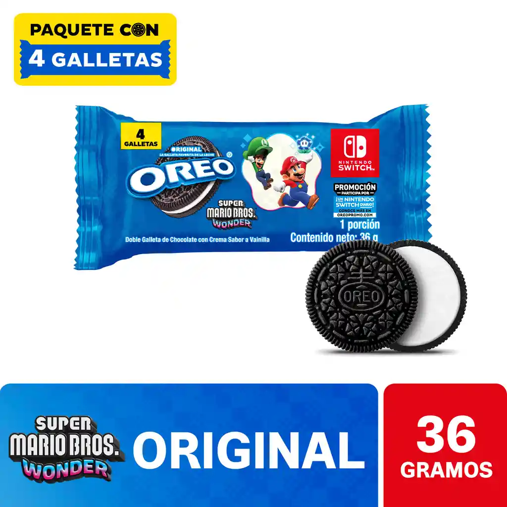 Oreo Galletas de Chocolate con Crema Sabor a Vainilla