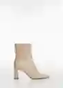 Botines Limo Beige Talla 40 Mujer Mango