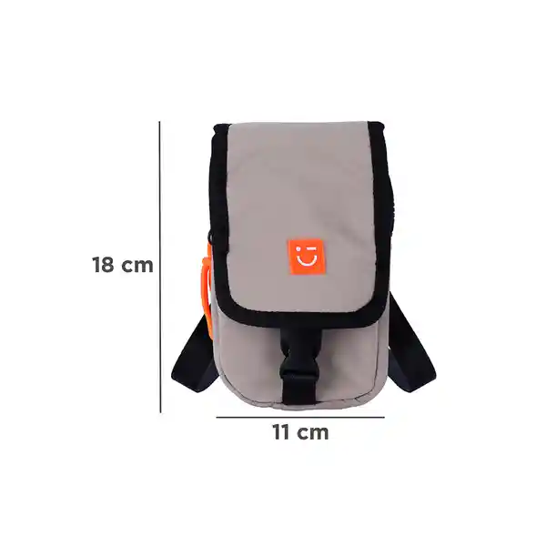 Bolso Porta Celular Camping Khaki Miniso