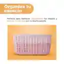 Organizador Plástico de Cesta Rosa Miniso