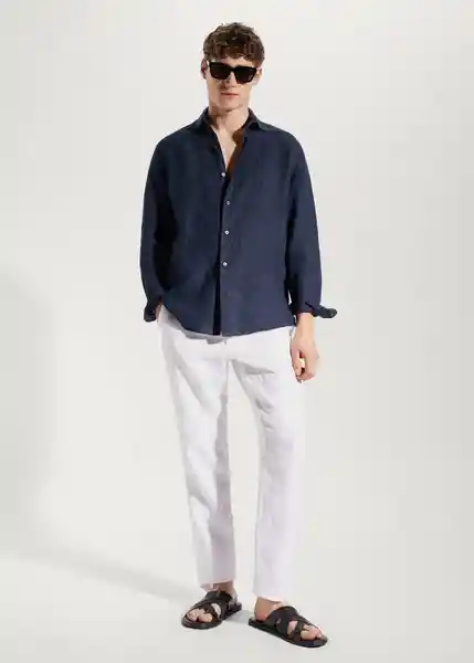 Camisa Parrot Marino Talla XXL Hombre Mango