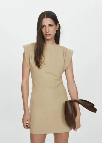 Vestido Dates Beige Talla XL Mujer Mango