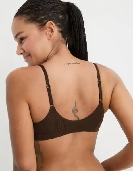 American Eagle Bralette Acanalado Triángulos Fuerza Talla M