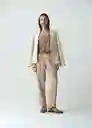 Blazer Mujer Beige Polvillo Medio Talla S 522G073 Naf Naf