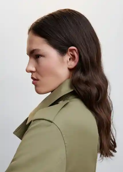 Abrigo Trench Angela Khaki Talla 26 Mujer Mango