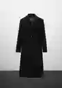 Abrigo Chinchin Negro Talla XL Mujer Mango