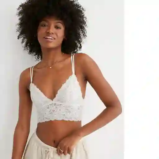 Bralette Blanco Talla: SMALL American Eagle