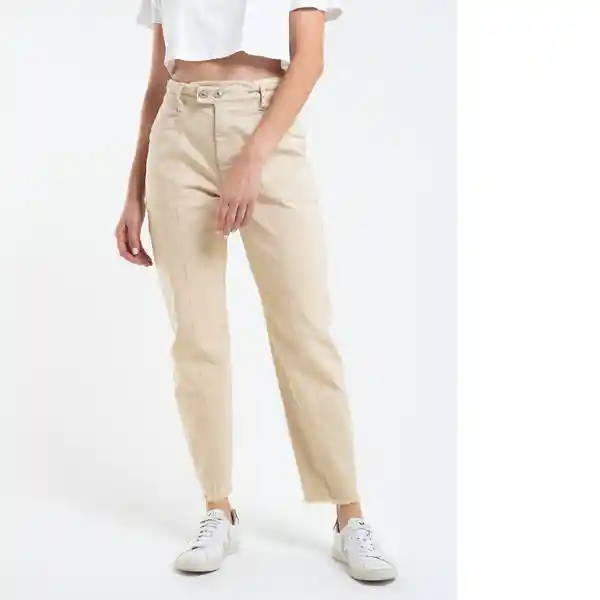 Pantalón Falling Mujer Café Siena Medio Talla 6 435E319 Naf Naf