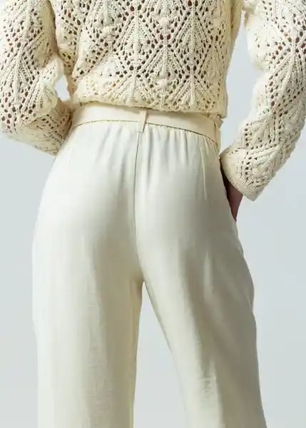 Pantalón Allie Amarillo Resplandor Claro Talla 8 032G326 Naf Naf