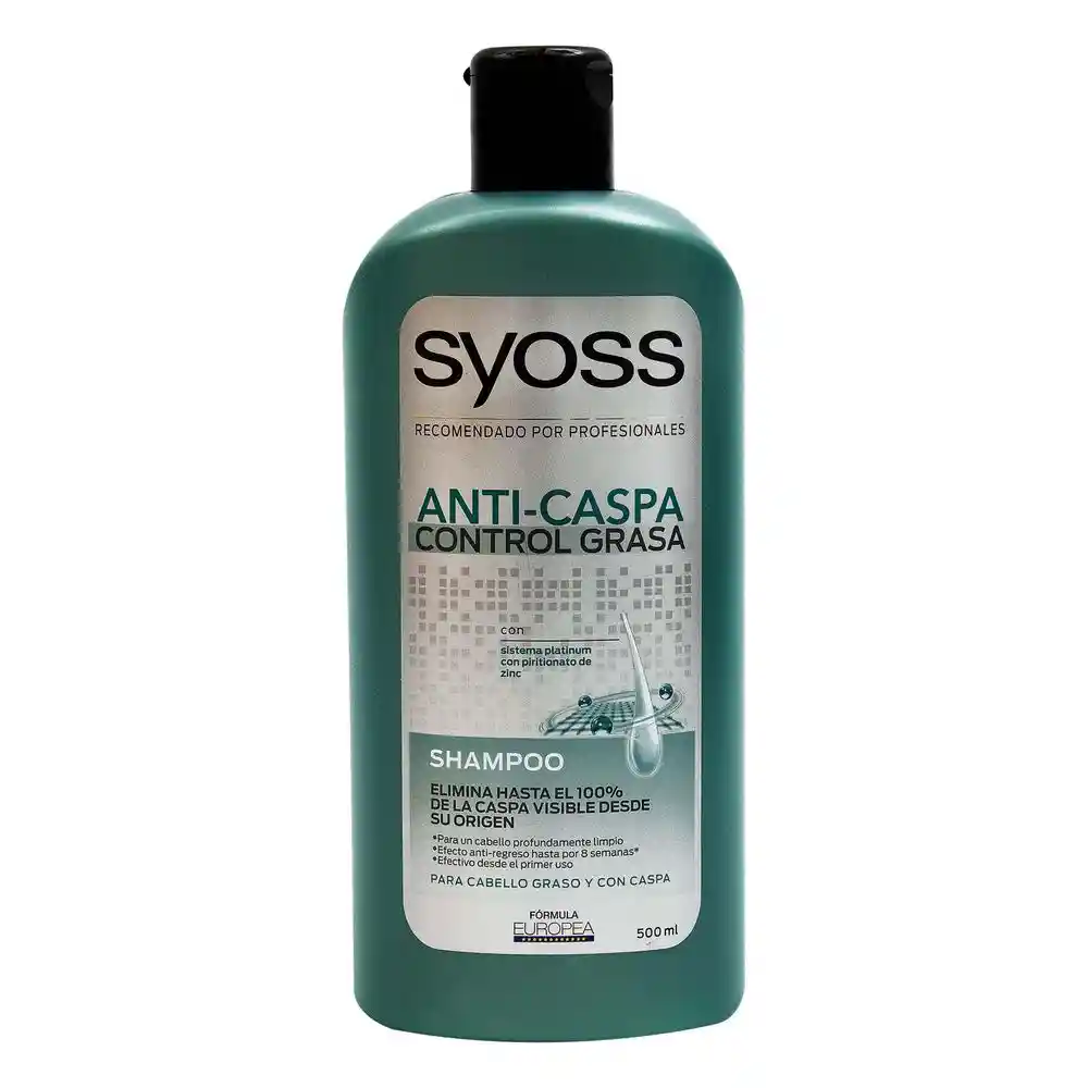 Syoss Shampoo Anti Caspa Control Grasa X2 Oferta Regular