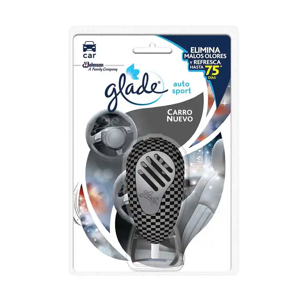 Glade ambientador carro líquido carro nuevo  unidad + 1 repuesto, 7ml