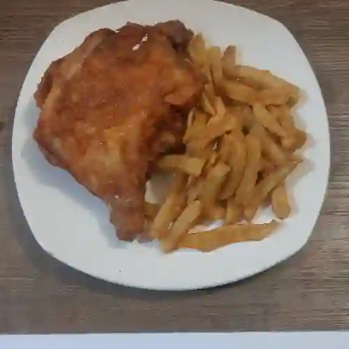 ¼ de Pollo Frito + Papa a la Francesa