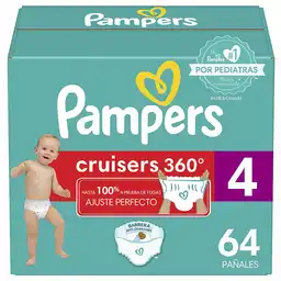 Pañal Pampers Cruisers 360 Talla 4 64 Und