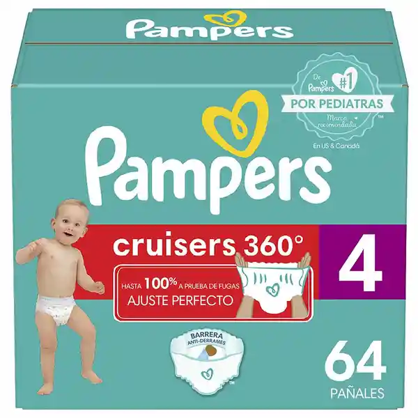 Pampers Cruisers 360 Pañales Talla 4 64U