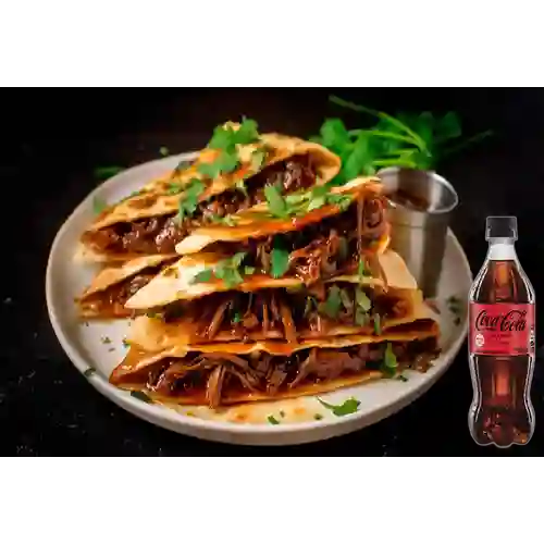 Combo Quesabirria + Coca Cola Sin Azúcar 600ML