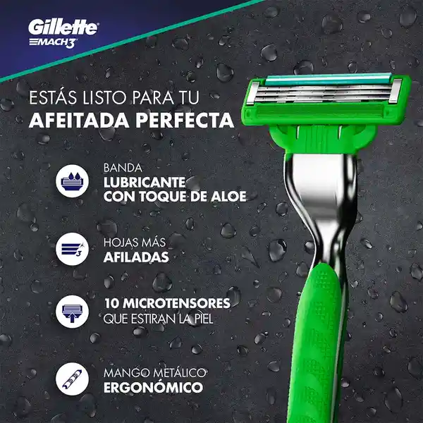 Gillette Repuesto Para Afeitar Mach3 Sensitive 6 Und