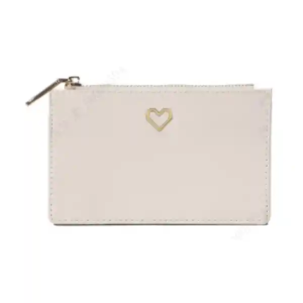 Monedero Con Corazón Serie Blanco Miniso