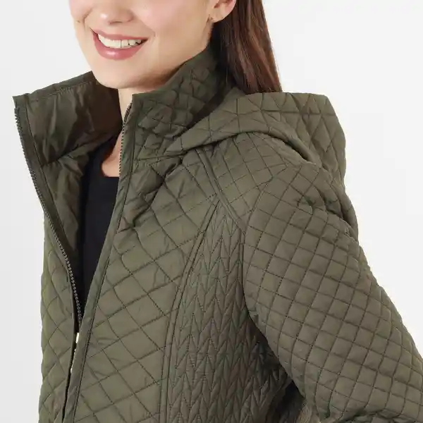 Chaqueta Cuello Alto Manga Larga Café Talla L 725996