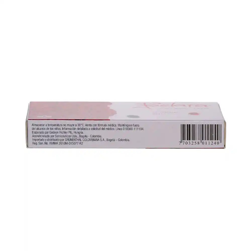 Belara  Acetato clormadinona + etinilestradiol (2 mg / 0.03 mg)