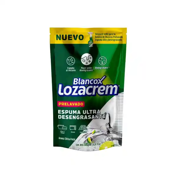 Loza Crem Lavaloza Espuma Ultra Desengrasante