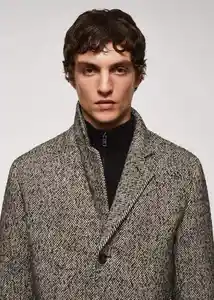 Abrigo Salford Marrón Talla L Hombre Mango