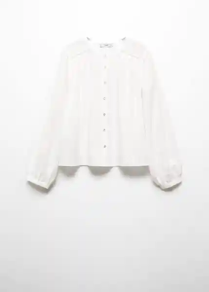 Blusa Plum Off White Talla L Mujer Mango